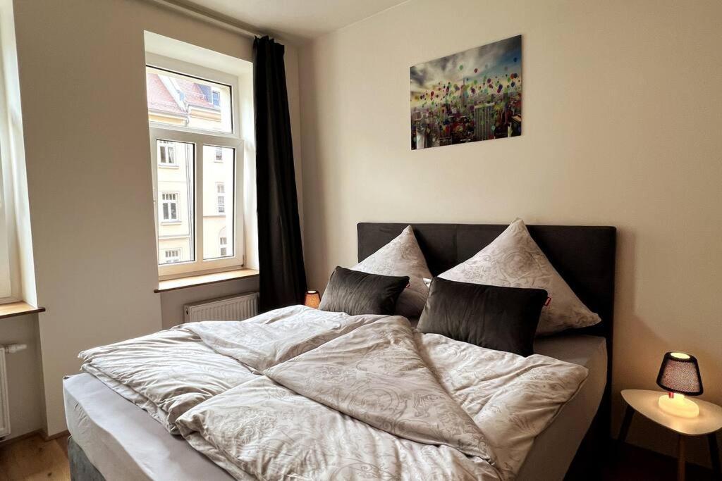 Soul-Apartment Balkon Privatparkplatz 2 Boxspringbetten 55Zoll Tv Wlan Leipzig Extérieur photo