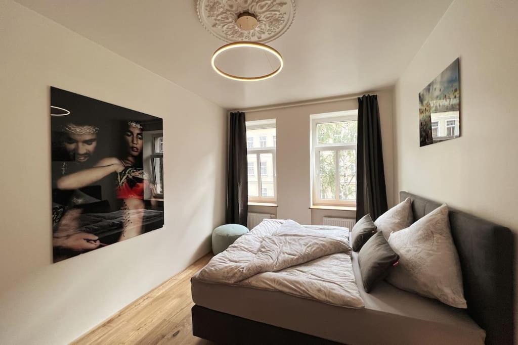 Soul-Apartment Balkon Privatparkplatz 2 Boxspringbetten 55Zoll Tv Wlan Leipzig Extérieur photo